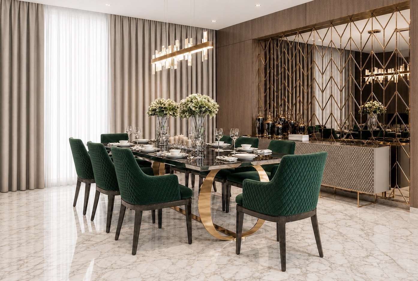 Zayin Home Living dining room project with upholstered chairs