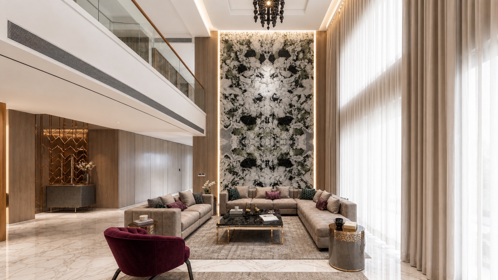 Luxury residence living room project by Essentials Design